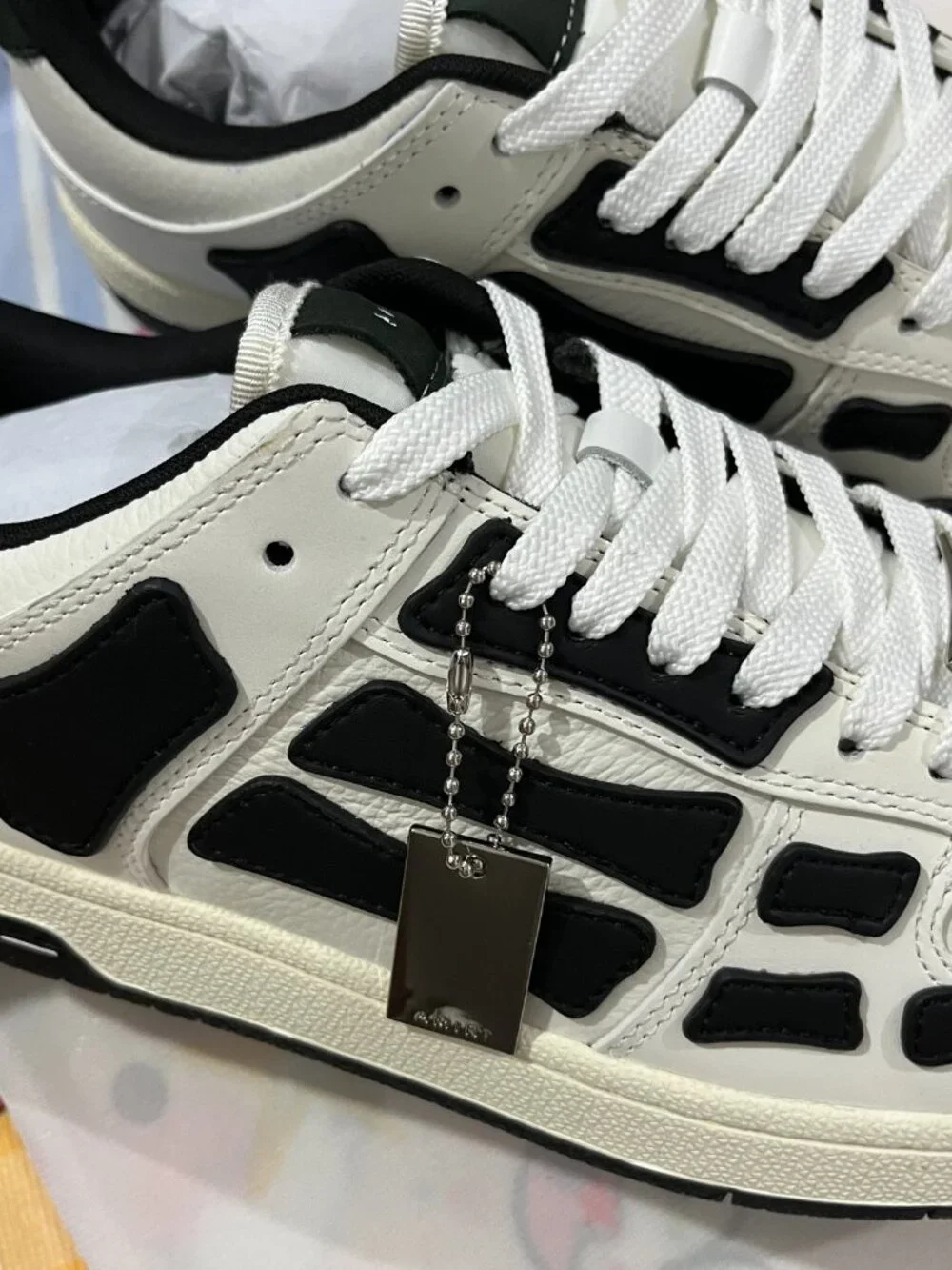 AMIRI Skeleton Low Sneakers (White/Black)